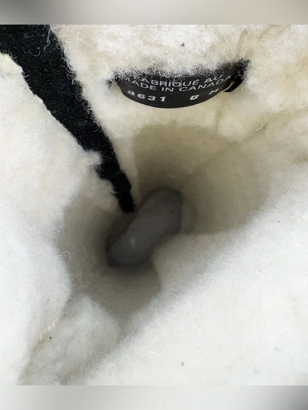 Canada Shearling Fleece Sherpa Lined Waterproof Leather Tall Winter Boots Black